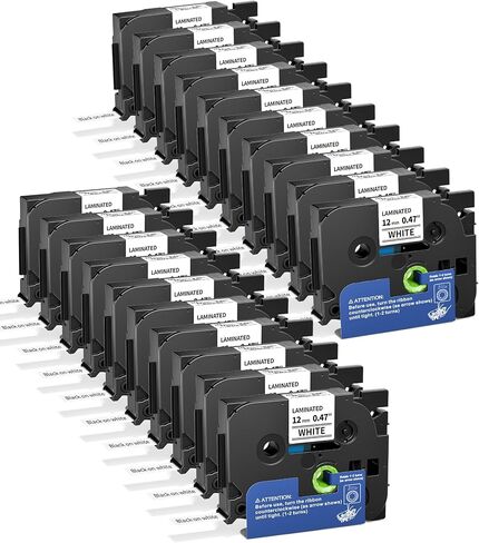Label Maker Tape Replacement for Brother, TZe-231 P Touch Label Tape 12mm 0.47 Inch, Labeling Tapes Black on White Tape Refills TZ-231 Compatible with Brother PT-D210 D220 H103w H110 D410, 5 Pack in Kuwait