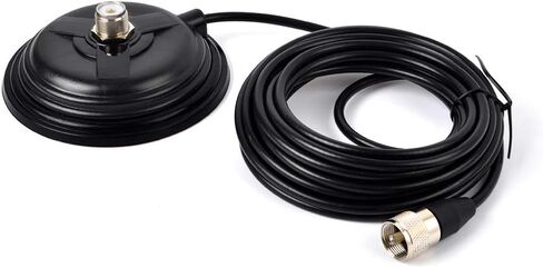 TWAYRDIO SO239 هوائي مغناطيسي جبل 4.3 بوصة قاعدة سقف الجذع مع كابل Coax RG589 موصل PL259 مع محول N ذكر إلى SO239 لأجهزة الراديو المحمولة in Kuwait