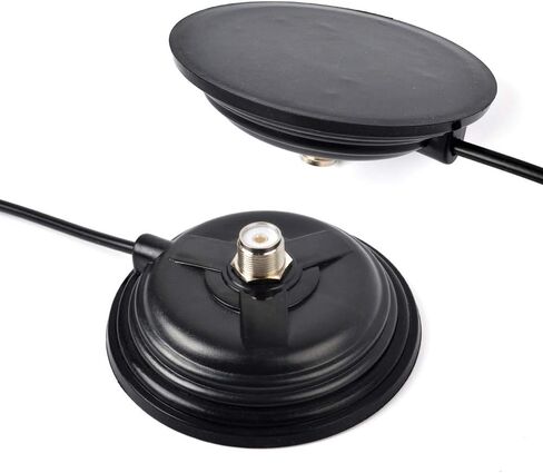 TWAYRDIO SO239 هوائي مغناطيسي جبل 4.3 بوصة قاعدة سقف الجذع مع كابل Coax RG589 موصل PL259 مع محول N ذكر إلى SO239 لأجهزة الراديو المحمولة in Kuwait