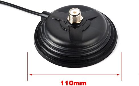 TWAYRDIO SO239 هوائي مغناطيسي جبل 4.3 بوصة قاعدة سقف الجذع مع كابل Coax RG589 موصل PL259 مع محول N ذكر إلى SO239 لأجهزة الراديو المحمولة in Kuwait