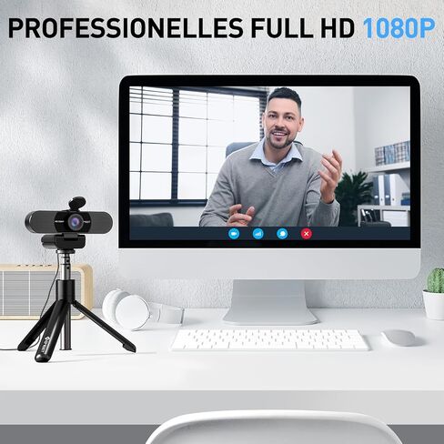 EMEET 3-in-1 4K Webcam with Microphone and Speaker, C980 PRO 60°-98° Wide Angle Webcam w/ 4 Noise Cancel Mics, 2 Speakers, Fixed Focus, Magnetic Privacy Cover, Great for Group and Personal Video Calls in Kuwait