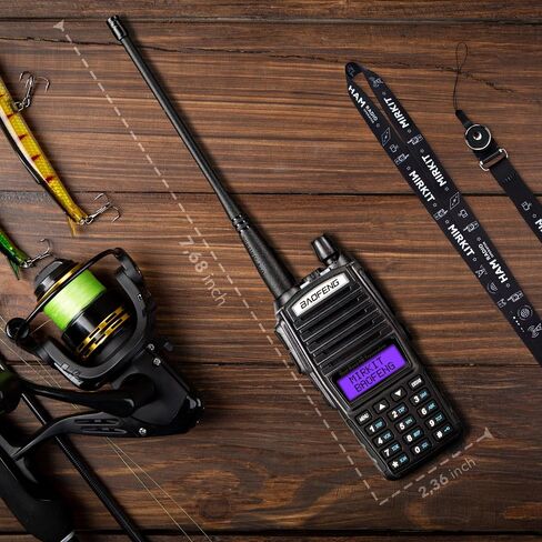 Mirkit Baofeng UV-82 MK5 8W Max Power 2024 Ham Radio VHF/UHF 144-148/420-450 ميجا هرتز راديو ثنائي الاتجاه مع بطارية Baofeng 2800 مللي أمبير في الساعة، حبل قصير، ضمان الولايات المتحدة الأمريكية وبرامج Mirkit لأجهزة الاتصال اللاسلكي in Kuwait