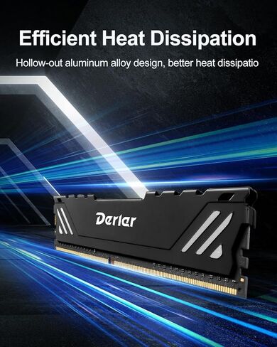DDR4 RAM 32GB Kit (2x16GB) 3200MHz Desktop Computer Memory Module CL20 XMP 2.0 Overclockable Memory UDIMM for Gaming, Streaming, and Professional Work - Black in Saudi Arabia