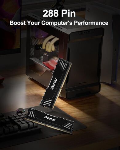 DDR4 RAM 32GB Kit (2x16GB) 3200MHz Desktop Computer Memory Module CL20 XMP 2.0 Overclockable Memory UDIMM for Gaming, Streaming, and Professional Work - Black in Saudi Arabia