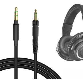 Geekria Audio Cable Compatible with Audio-Technica ATH-M70x ATH-M60x ATH-M50x ATH-M40x M50xrd M50xwh Cable, 2.5mm Aux Replacement Stereo Cord (4 ft/1.2 m)