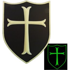 Glow Dark Crusader Cross Seals devgru Morale PVC Patch