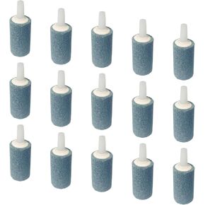 🔥 15 Pack Aquarium Air Stones - Air Pump Accessories of 1 Inch Cylinder Fish Tank Air Stone Aerator Bubble Diffuser for Nano Air Pumps Fish Tanks and Small Buckets