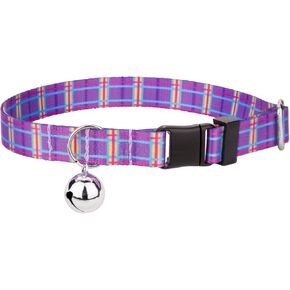 Country Brook Petz - Blue and Green Plaid Cat Collar - Plaid and Argyle Collection with 8 Charming Designs