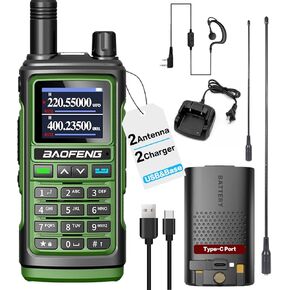 Baofeng UV-5R Upgrade Ham Radio Long Range Two Way Radio UV-17R Walkie Talkies for Adults Waterproof Dual Band USB Charger 999 Channels VOX with Earpiece,Flashlight Li-ion Battery…