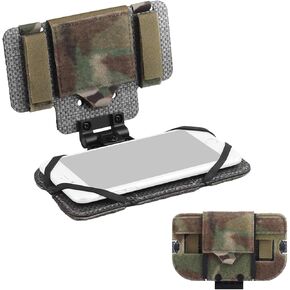 Zhongren Tactical Plate Carrier MOLLE Vest Phone Holder Universal Cell Phone Chest Mount Pouch Adjustable Foldable Navigation Phone Board Attachment for 4.7"-6.7" Outdoor Sports Military (Camo) in Kuwait