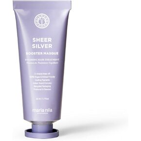 Maria Nila Sheer Silver Mask 8.5 Fl Oz / 250 ml, Neutralizes Golden Shades, Violet Pigments Gives Cool Tone, 100% Vegan & Sulfate/Paraben free