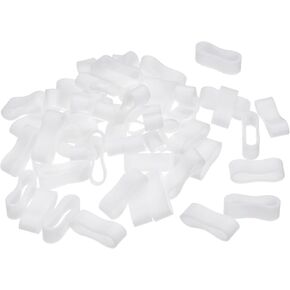 MECCANIXITY Silicone Rubber Bands Rings 200Pcs Non-slip 15mm Dia 1mm Thick 7mm Width for Wire Cord Cable Wrapping, Bundle