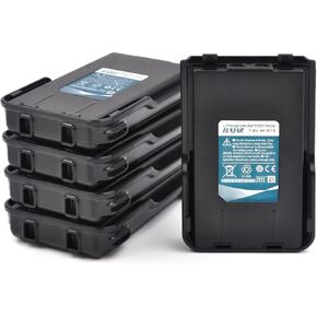 elxjar (5-Pack) 7.4V 1400mAh Li-ion Battery Replacement for RT5 Two Way Radio Battery