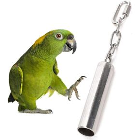 Pssopp Stainless Steel Bell Toy Sweet Sound Bell Bird Toy Bell Toy for Macaw African Greys Cockatoo Parakeet(Small Size)