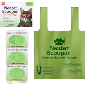 Neater Pet Brands 360-200-HD3 Scooper Refill Bags, Green (Pack of 3, 45bags)