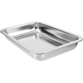 Balacoo Stainless Steel Cat Litter Box- Low Entry Litter Box for Small Cats Hamster Rabbits, Small Open Nonstick Metal Kitten Litter Tray, 31.50X21.50X4.50CM, Silver