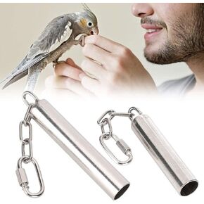 Pssopp Stainless Steel Bell Toy Sweet Sound Bell Bird Toy Bell Toy for Macaw African Greys Cockatoo Parakeet(Small Size)