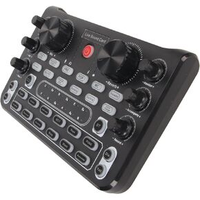 Live Sound Card, Clear Sound Sound Mixer Sound Frequency Adjustment Noise Reduction Plug and Play for Mobile Phone