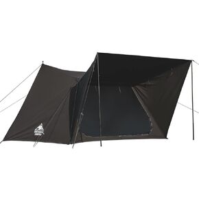 OneTigris Solo Homestead 2.0 Black TC Canvas Hot Tent with Stove Jack, Fire-Retardant Wind-Proof Durable, 2 Person 4 Season Bushcraft Shelter Tent for Family Camping Hunting Fishing Motorcycling