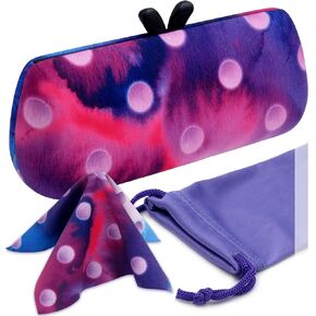 MyEyeglassCase Hard Glasses case - Medium with easy opening lip and cleaning cloth