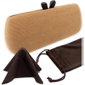 MyEyeglassCase Hard Glasses case - Medium with easy opening lip and cleaning cloth