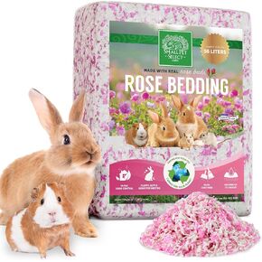 Small Pet Select - Natural Paper Bedding with Real Rose Petals, 56L