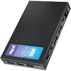 MeLE Quieter3C Fanless Mini PC. Windows 11 Pro Celeron N5105 8GB 128GB, Micro Computer Full Function Type C PD3.0, Small Form Factor Desktop WiFi6 Ethernet PXE Unlock BIOS Industrial Office Media