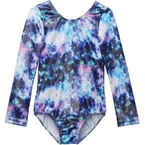 Belovance Gymnastics Leotards for Girls Dance Outfits Long Sleeves Tumbling Bodysuits Sparkly Rainbow Rhinestone Dancewear