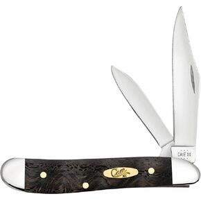 Case Cutlery CA14005: Peanut Black Curly Oak