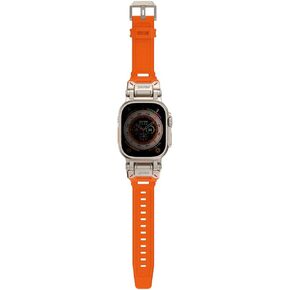 WATCH STRAP Compatible with Apple Watch Ultra, 49 mm, TITON (Orange Red)