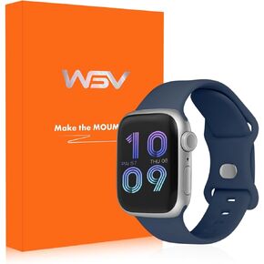 WSV Bands Compatible for Apple Watch Band 38mm 40mm 41mm 42mm 44mm 45mm 49mm Women Men,Waterproof Silicone Sport Strap Replacement Band for iWatch Ultra2/Ultra Series9/8/7/6/5/4/3/2/1/SE