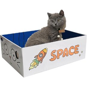 وسادة خدش للقطط من Sutekus مع صندوق وسادات خدش سرير خدش مموج مع صندوق خدش للقطط يمكنك صنعه بنفسك من النعناع البري in Kuwait