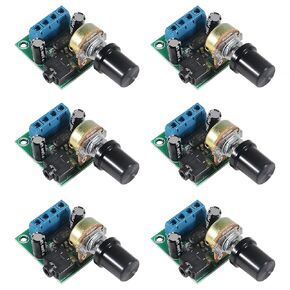 6pcs LM386 Audio Amplifier Module 10W Mini Mono Power Amplifier Module DC 3-12V Adjustable Power Amplifier Board