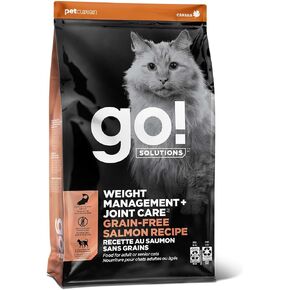 Go! Solutions Weight Management + Joint Care Dry Cat Food, Salmon, 12 lbs - Grain-Free Cat Food, for Adults and Seniors