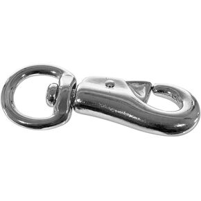 Paracord Planet Round Swivel Bull Snap – Malleable Iron and Nickel – 7/8 inch (5 Pack)