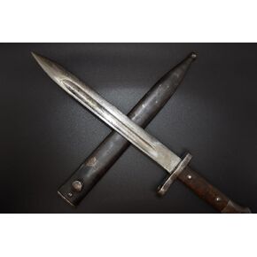 CAPTAIN NIKKIESAVAGE'S COLLECTIBLES Turkish M1 Garand Mauser Bayonet Conversion with Scabbard. Converted From WW1 Kaiser Germany Bayonets! Great For Camping, Collection, Reenactment Or Collection.