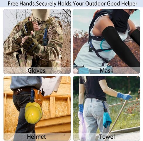 MELOTOUGH Glove Clips Tactical Glove Clip Paracord Work Glove Clip Holder with 2 Alligator Clips for Tactical Backpack,Tool Belt,Outdoor Accessory in Kuwait