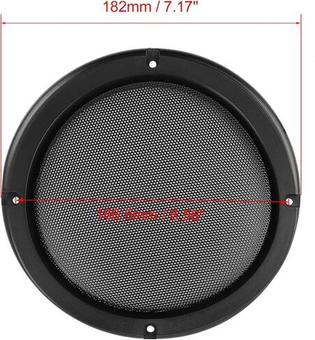 Unifizz Car 2pcs Cover 7" Mesh Protector Car Speaker Cover Woofer Subwoofer Grill Black in Saudi Arabia