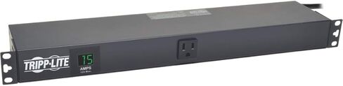 جهاز تريب لايت PDU، 15 أمبير، 13 منفذ زاوية قائمة (5-15R)، 120 فولت، 5-15P، مدخل 100-127 فولت، سلك 15 قدم، طاقة مثبتة على حامل 1U (PDUMH15-RA) أسود in Saudi Arabia