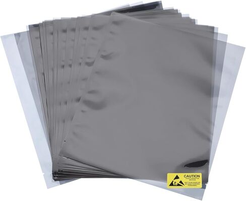 MECCANIXITY 50Pcs Anti Static Bags ESD Shielding Bag Flat Open Top Anti Static Bag for Electronic Devices 6.7x11 Inch(170x280mm) in Saudi Arabia