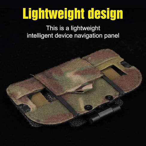 Tactical Plate Carrier MOLLE Vest Phone Holder Universal Cell Phone Chest Mount Pouch Adjustable Foldable Navigation Phone Board Attachment for 4.7"-6.7" Outdoor Sports Military (Camo) in Kuwait