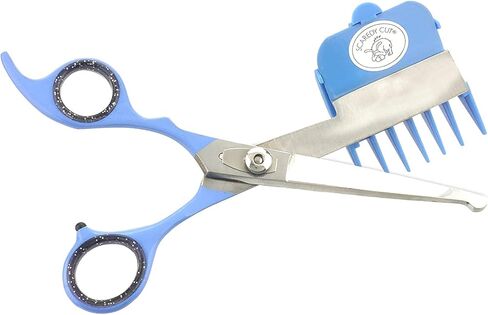 SCAREDY CUT Silent Pet Grooming Kit for Dog, Cat and all Pet Grooming - A Quiet Alternative to Electric Clippers for Sensitive Pets (Left-Handed Blue) in Saudi Arabia