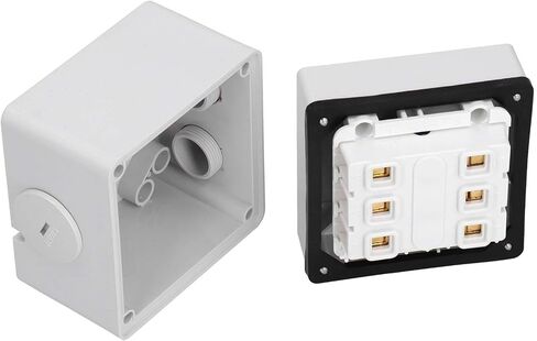 Eujgoov Waterproof Switch 500V Outdoor Power Isolator On-Off Switch Dustproof Rotary Control Switch Socket with Accessories(3P10A) in Saudi Arabia