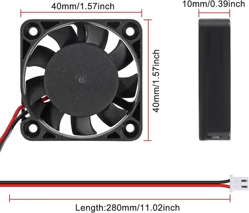 4Pcs 60mm Fan 6015 DC 12V 2.36in Brushless Cooling 60mm x 60mm x15mm Fan Cooler 2 Pin Fan for 3D Printer Extruder DIY Fan Computer CPU Cooling Fan in Saudi Arabia