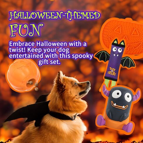 الكل من أجل الكفوف الهالوين بمقبض كرة اليقطين الباليستية للكلاب، لعبة كرة الكلب القطيفة لقضاء العطلات، ألعاب جلب الكلاب، كرات السحب لوقت الإثراء، ديكورات الهالوين للمنزل، وليس للمضغ العدواني in Kuwait