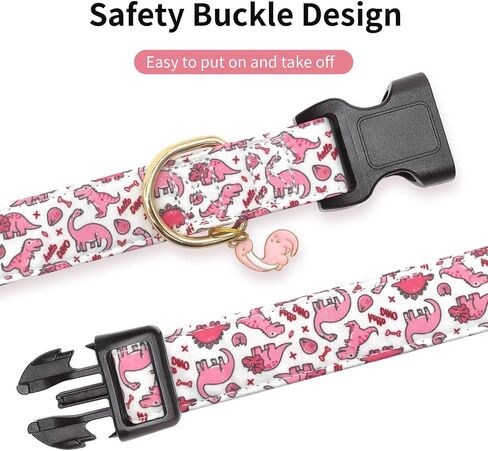 Cotton Dog Collar,Soft and Cute Puppy Collars with Lemon Patterned Design for Girl Female Boy Dogs,Adjustable Buckle Pet Collar for Small Medium Large Dogs (Yellow Lemon, Medium) in Kuwait