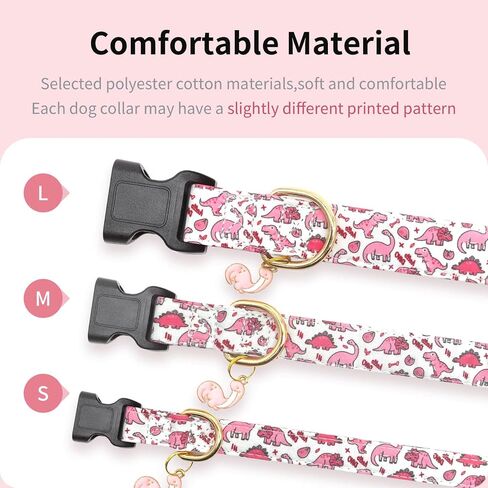 Cotton Dog Collar,Soft and Cute Puppy Collars with Lemon Patterned Design for Girl Female Boy Dogs,Adjustable Buckle Pet Collar for Small Medium Large Dogs (Yellow Lemon, Medium) in Kuwait
