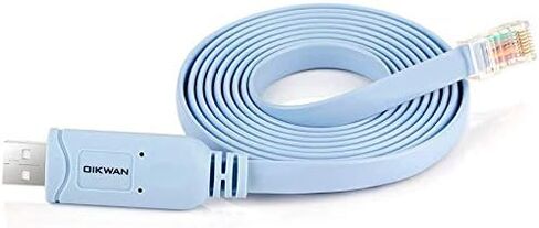 USB to RJ45 Console Cable 2pack, Essential Tool for Cisco, NETGEAR, Ubiquiti, LINKSYS, TP-Link Routers/Switches Connection, Compatible with Windows, Mac, Linux Laptops in Kuwait