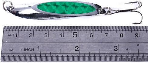 OriGlam 5pcs Fishing Lures Metal Spoons Hard Baits, Metal Fishing Lure Spinner Baits Fishing Spoons, Fishing Trout Lures Pike Trout Spoons for Salmon Trout Bass Pike in Saudi Arabia