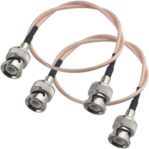 XINGYHENG 2Pcs BNC Male to BNC Male Connector Cable Nickel Plated Low Loss Coaxial Extension Cable 50 Ohm for Video Camera Antena System(1ft) in Saudi Arabia